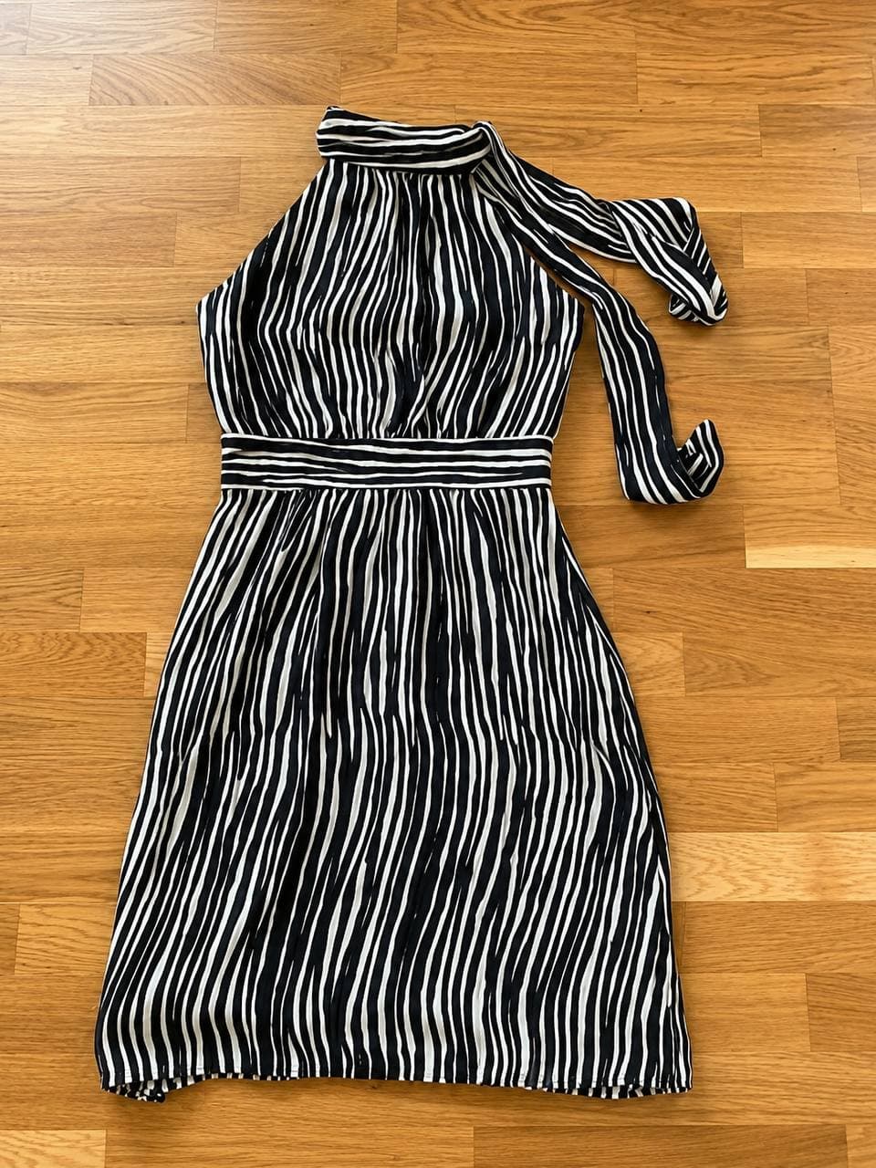 Zebra Halter Midi Dress