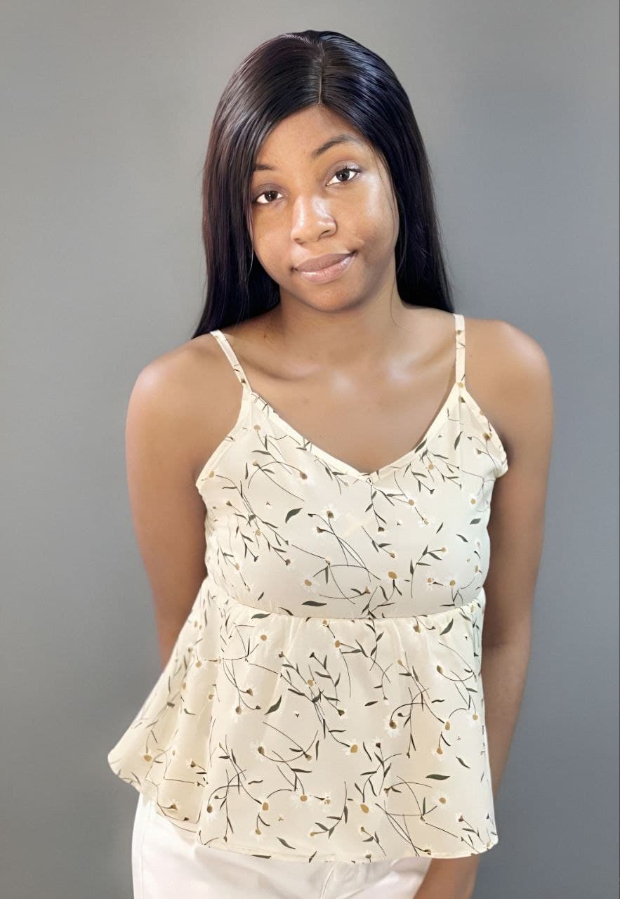 Floral Daisy Peplum Cami
